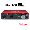 Amplificateur Focusrite Scarlett 2I2 (3e génération) Interface audio USB Externe carte sonore enregistrement de guitare audio