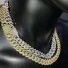 Best Quality 14mm Gold Plated Hip Hop Fashion Jewelry Moissanite Mens Necklace Cuban Link Chain