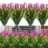 Fleurs décoratives 8pack / lot à faible entretien Fausses plantes Éco-friendly Aspect réaliste décoration de jardin extérieur