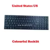 Toetsenboards Engels RGB Backlit -toetsenbord voor Gigabyte voor Aorus 15p KB WB KD XD YD KC XC voor Aorus 15p KB7US1130SH RX5L Kleurrijke achtergrondverlichting