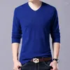 Men's Sweaters M-7XL Fashion Brand Sweater Mens V Neck Pullover Solid Slim Fit Jumpers Knitted Woolen Clothes High Quality Cashmere