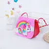 carto Unicorn Shoulder Crossbody Menger Bags for Girls Party Gift Fi Shiny Rainbow Handbag Coin Purse Q229#