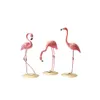 Rose Resin Flamingo Nordic Style Objets décoratifs Figurine Garden salon Bureau de mariage Ornement des accessoires de décoration de la maison 19 * 9cm