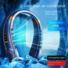 Portable Air Coolers Mini Hanging Neck Fan Digital Display Air Cooler Bladeless Neck Fan Rechargeable Portable Air Conditioner Neck Ventillator Y240422