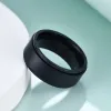 Zespoły 8 mm Pierścień Spinner dla mężczyzn Wydanie stresu Bague ACIER Iooksydable ze stali nierdzewnej Weddna oprawa ślubna Casual Sport Biżuter