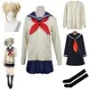 Anime Costumes Anime My Hero Academia Boku No Hero Academia Cosplay Come Himiko Toga JK Uniform Sweater Coat Tth Hallown Cosplay Y240422