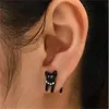 Funny Small Black Cat Earring for Women Girl Fashion Cute Animal Kitten Earrings Fashion Party Festival Piercing Jewelry