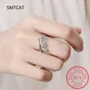 Cluster Rings Luxury 3.6CTTW All Moissanite Wedding Ring 5 Stone Sparkling Diamond Engagement Band 925 Sterling Silver Jewelry For Women