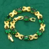 Brins Nouveaux arrivages en or de bijoux de couleur pour femmes pour femmes mariage zircon bracelet oreille boucles oreilles