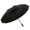 Automatischer Regenschirm 20 Knochengradienten hoher Aussehen Vinyl Dual Sunscreen Regenschirm