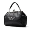 Bags Annmouler Handbags for Women 2022 Designer Luxury Skull Tote Bag Quality PU Leather Crossbody Bag Rivet Boston Shoulder Bag