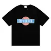 Summer Rhude Tshirt American Trendy Rhude Minimalist Printed Men Women Women Lose Casual Hold Neck krótkie rękawowe koszulka