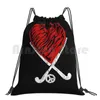 Sırt çantası tarlası hokey sevgilisi oyuncusu I Love Girl Hediye Feldhockey Drawstring Çantalar Spor Salonu Çantası Su Geçirmez Sporları