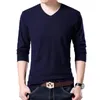 Men's Sweaters M-7XL Fashion Brand Sweater Mens V Neck Pullover Solid Slim Fit Jumpers Knitted Woolen Clothes High Quality Cashmere