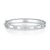 Bracelets Follow Cloud Total 0.68ct 40PCS 1.6mm Moissanite Bracelets Lab Diamond Bangle 925 Sterling Silver 17cm for Women Fine Jewelry