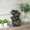 Gartendekorationen Regenwaldbrunnen Wasserfall mit LED LIGHT NATURE SOUSE HLABLE IDEAL Größe Outdoor Dekor friedliche Ambiente Weiß