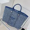 10a designer stor deauville tote strandsäckar lyxhandväskor handväska butik resor axel cc väska kvinnors mens pärlkedja påse hink hink mode crossbody resekoppling väska