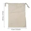 Bags 1Pc Cotton Drawstring Storage Bag Christms Wedding Gift DIY Plain Pouch Reusable Home Organize Dustbag 15*20 22*28 30*40 10*12