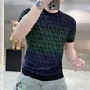 Herren Plus T-Shirts Polos Designer Marke 2024 Sommer Neues hochwertiges Kurzarm-T-Shirt für leichte Luxusbriefdrucken lässig halb unten Hemd 0Imn