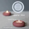 Céramique Round Bandlers Silicone Moule DIY CANGE CANCE CANDLE MOULON SOLIGHT PLASTER MOULLE DE PLOTRAZO
