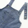 Ankunft Kinder Kleidung Baby Girls Jungen Overall solide kurze Stil Kleinkind Denim Overolen -Overalls 240411