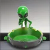 Ashtrays ALIEN Decoration tabletop ashtray resin hiphop Container Retro Vintage Home Office Bar Ornament Crafts Man smoking accessories T240422