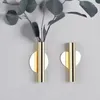 Vases 1pc Creative Wall Flower Set Nordic Style Hanging Tube Simple Gold Non Punching Multifunctional Decoration