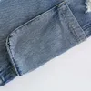 Men's Shorts Wide Denim Ripped Side Pocket Baggy Men 2024 Summer Loose Casual Blue Jeans