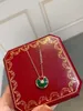 High Quality Luxury Necklace Kajia V-Gold Talisman with White Fritillaria Black Red Agate Thick Plated 18k Rose Gold Lock Bone Chain Pendant