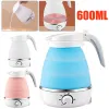 Kettles 600ml Kettle elétrica dobrável Aquecedor de água portátil Silicone à prova de vazamento Silicone 600W Kettle para viagem em casa