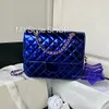 cc CF quality blue bag hot pink designers bags luxury crossbody shoulder designer handbag Caviar Flap Plaid lambskin Leather Golden silver Chain Mini Star coin purse