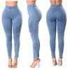 Kvinnors jeans vintage damer pojkvän för kvinnor mamma hög midja blå avslappnad blyertsbyxor koreanska streetwear denim byxor