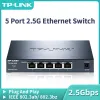 Switches Tplink 5 Porta 2.5g Ethernet Switch 2.5GBASET Switcher de rede RJ45 Plug and Play Retworking Hub Splitter Internet TLSH1005