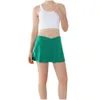 Shorts Lulumon Shorts Tennis in vita con la gonna corta sport anti -walking ad alta elastica per donne