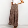 Women's Pants AYUALIN Leopard Printed Loose Oversize Pant Cotton Rayon Summer Boho Beach Ladies Casual High Waist Wide Leg For Women