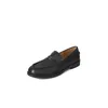 Chaussures décontractées mkkhou mode femme de haute qualité True Cuir Round Round Loafers Neutre moderne