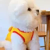 Vêtements de chien dessin animé ours vêtements jaune veste confortable casse-tête doux