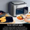 Fryers Ninja 14in1 Mulicoker, freidora de aire de horno, comidas de 15 minutos, 3 accesorios, menú automático, temporizador, cierre, gris