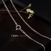 Ожерелья v.ya 1,2 мм серебряный тонкий цепный колье для женщин Реал 925 серебряных серебряных ожерелий самки 40 см 45 см 50 см