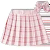 Zomer baby peuter kinderen kleding school uniform plaidmeisjes rok bodem bodem prinses geplooide rokken kinderen korte rok 240428