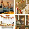 Decorative Flowers Fall Leaves Garland Simulated Rattan Flower Garlands Harvest Festival Vine