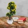 Dekorativa blommor Artificial Fruit Tree Simulation Fake Decors Hem Desktop Bonsai PVC Simulated Office End Table