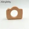 Övervakare träkamera tänder ringar naturliga handgjorda träleksaker Diy Trä Personlig pendent Ekofriendly Safe Baby Teether Toys