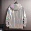 Spring Summer Jacket Men Women Colorful Shiny Sunscreen Clothing Couple Thin Jackets Y2K Trendyol Oversized Coats S-7XL 240420