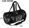 Taschen Schwarze Schädelmotte Duffel Taschen Magic Skulls Sports -Fitness -Tasche Reise Gepäck über Nacht Taschen für Männer Frauen Duffel Taschen zum Reisen