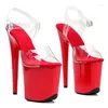 Scarpe da ballo leecabe 8 pollici in PVC superiore sexy 20 cm tacchi alti sandali Night club Women for Pole Dancing