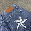 Men's Jeans Fashion Brand Five-pointed Star Casual High Street Couple Denim Jacket Shorts Men Women