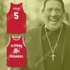 Custom elk naamnummer Heren Jeugd/Kinderen Danny Trejo 5 Tijuana Piranhas Red Basketball Jersey Mexicaanse uitbreidingsteam Top gestikte S-6XL