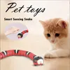 複数のカラースマートセンシングヘビインタラクティブキャットおもちゃ自動猫USB充電アクセサリーペット犬用子猫おもちゃ240410