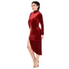 Casual jurken Top Fashion 2024 Lady Sexy Dress Turtleneck Bodycon Velvet Material Women Women